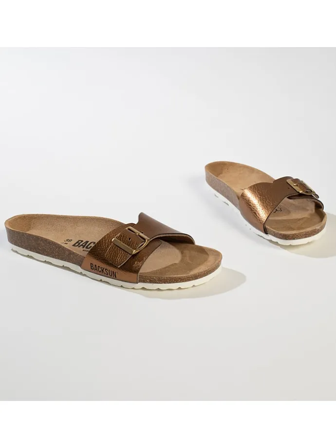 Slippers "Riva" bronskleurig