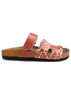 Slippers rood/crème