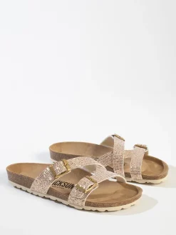 Slippers "Talca" goudkleurig
