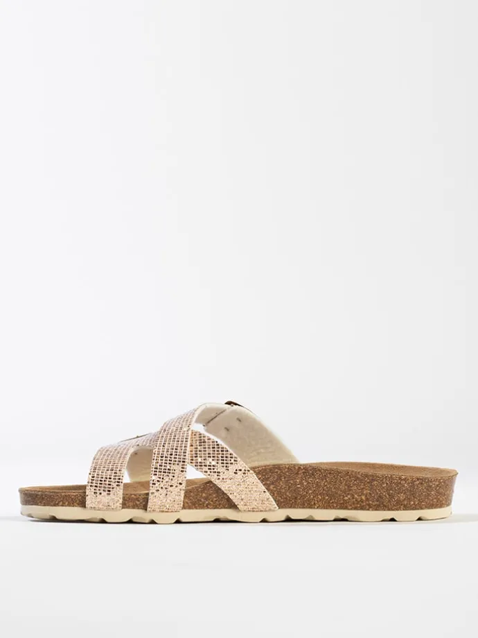 Slippers "Talca" goudkleurig