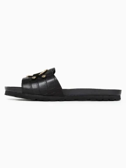 Slippers "Trama" zwart