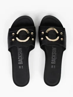 Slippers "Trama" zwart