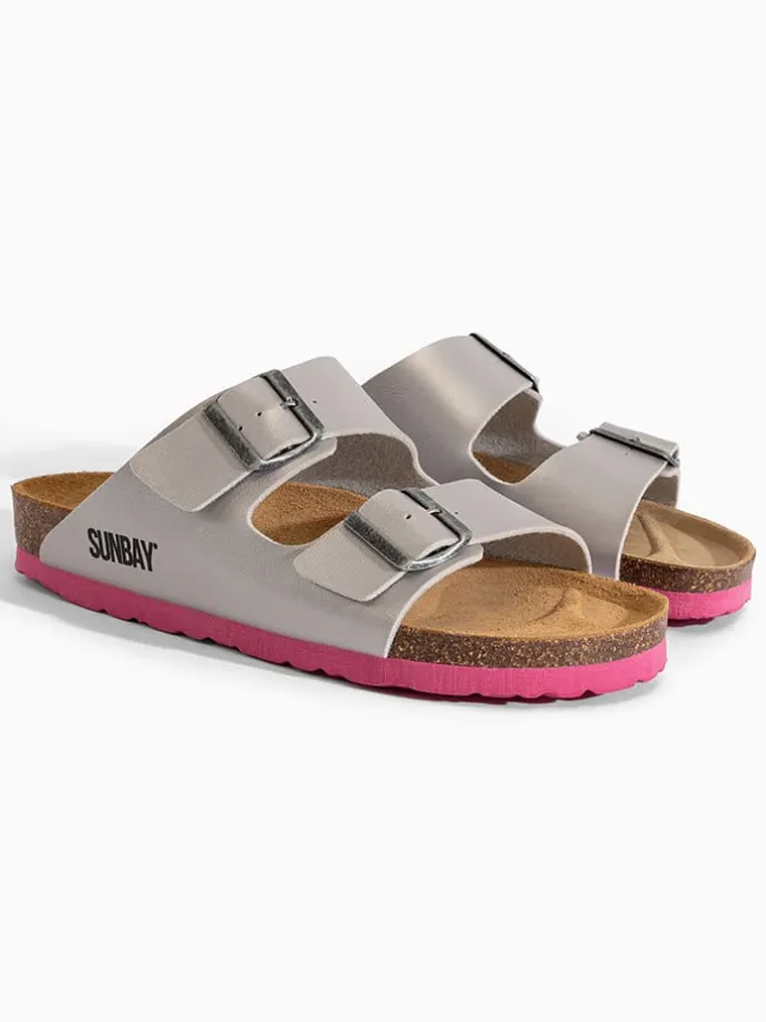 Slippers "Trefle" zilverkleurig