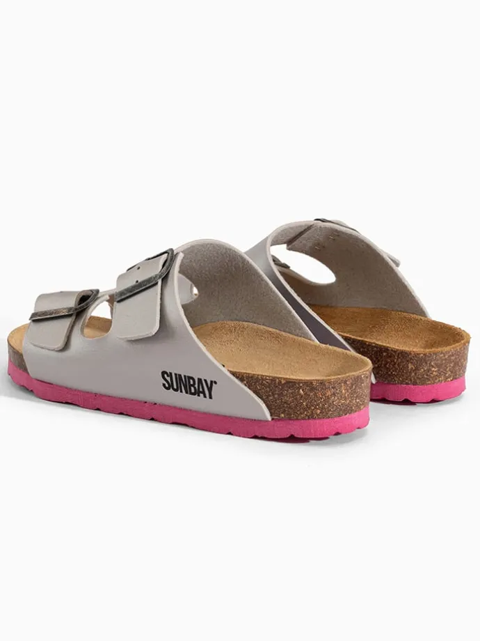 Slippers "Trefle" zilverkleurig