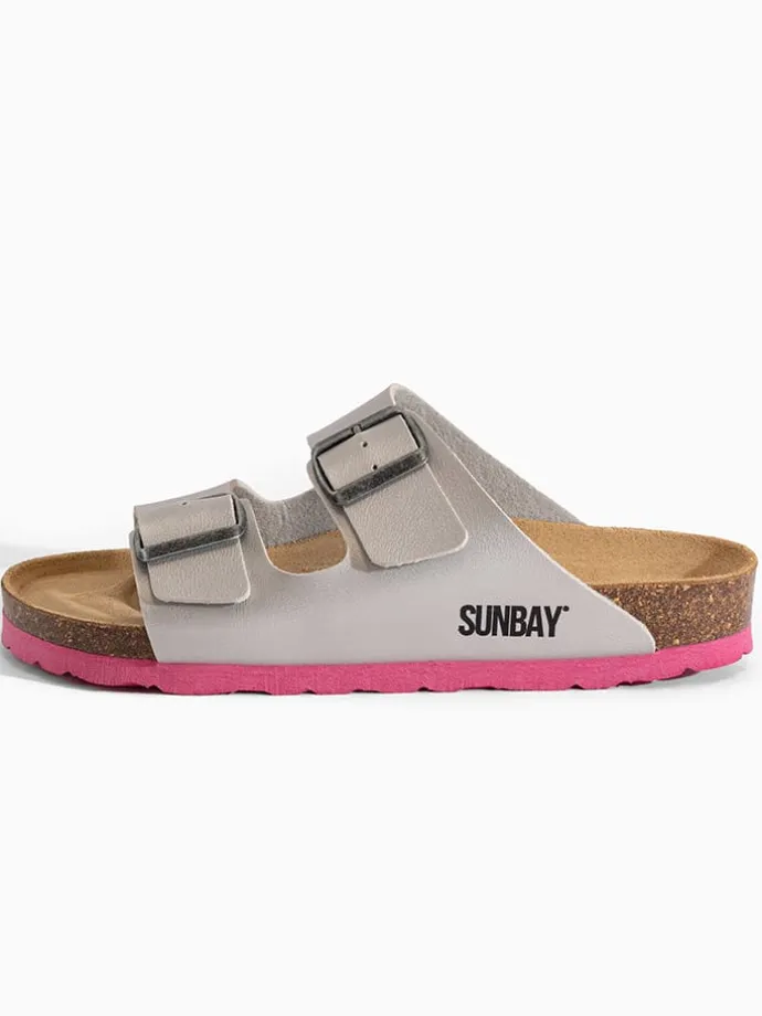 Slippers "Trefle" zilverkleurig