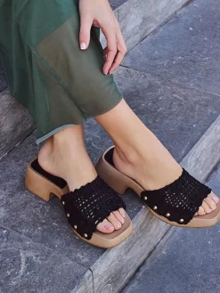 Slippers zwart