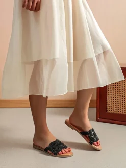 Slippers zwart