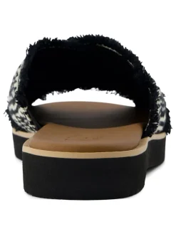 Slippers zwart/crème