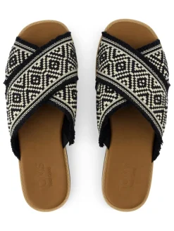 Slippers zwart/crème