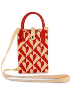 Smartphonetas rood/crème - (B)12 x (H)17 x (D)3 cm