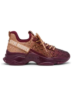 Sneakers beige/rood