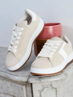 Sneakers beige/wit