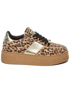 Sneakers beige/zilverkleurig