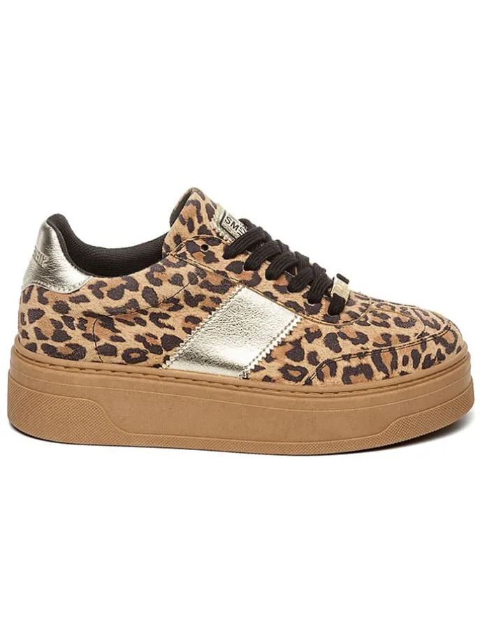 Sneakers beige/zilverkleurig
