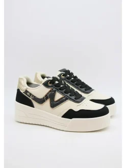 Sneakers beige/zwart