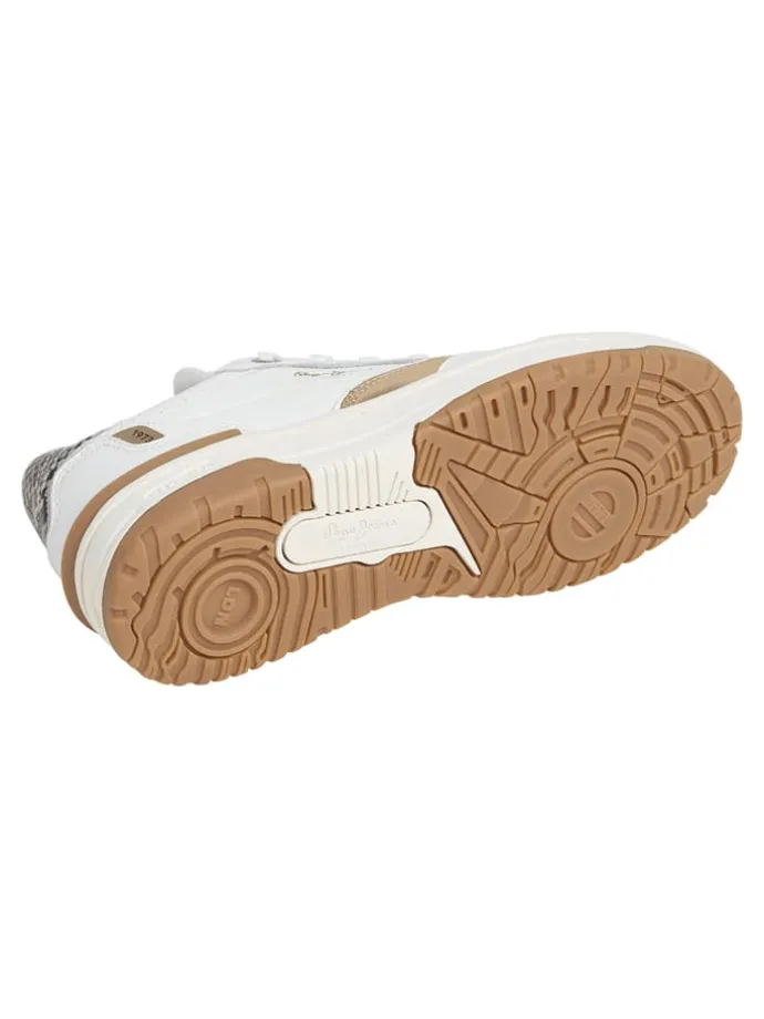 Sneakers "Chester" wit/goudkleurig