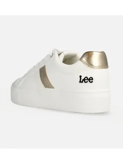 Sneakers "Layla" wit/goudkleurig