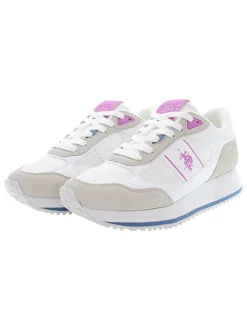 Sneakers wit/beige/roze