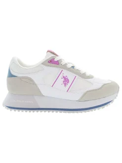 Sneakers wit/beige/roze