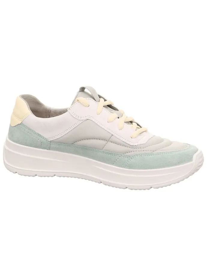 Sneakers wit/geel/lichtblauw