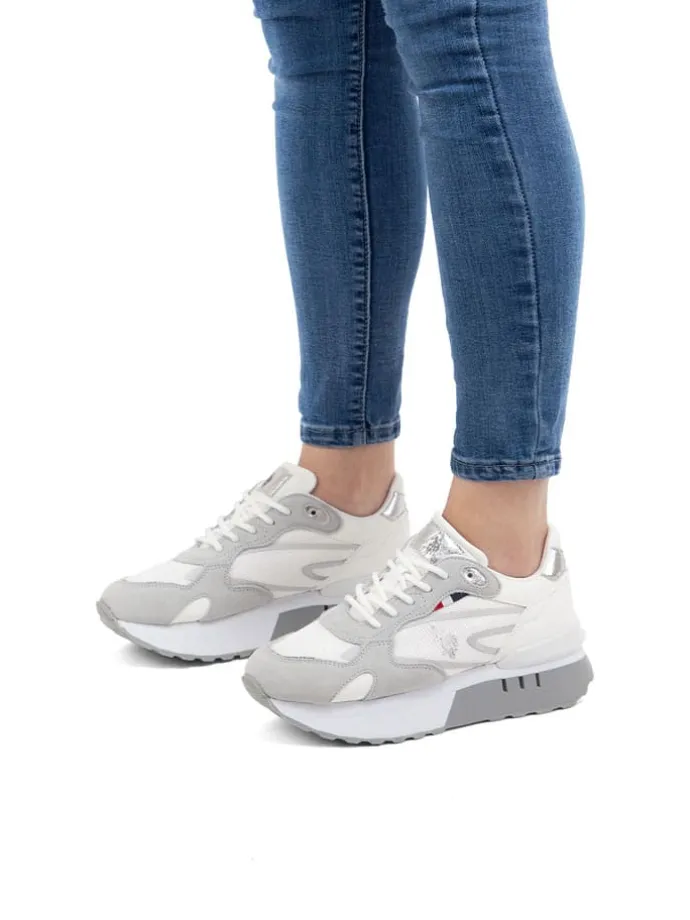 Sneakers wit/grijs