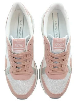 Sneakers wit/lichtroze
