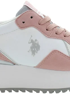 Sneakers wit/lichtroze