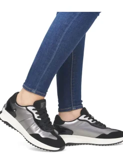 Sneakers zwart/zilverkleurig