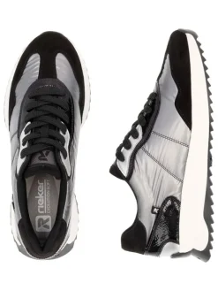 Sneakers zwart/zilverkleurig