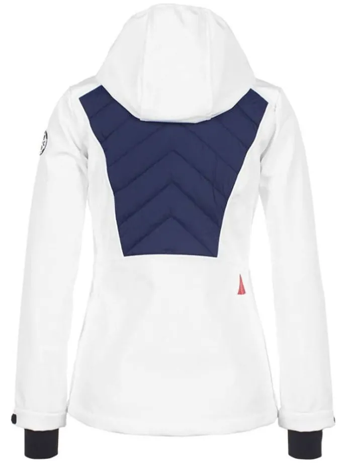 Softshelljas "Apver" wit/donkerblauw