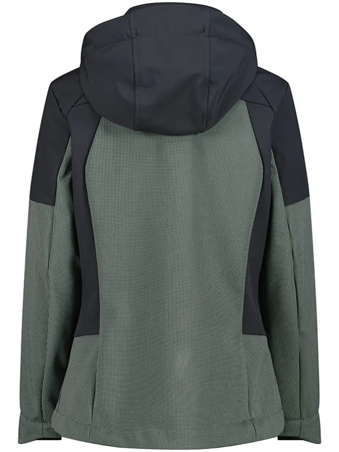 Softshelljas groen/zwart