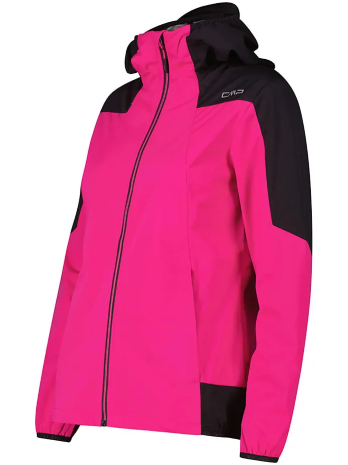 Softshelljas roze/zwart