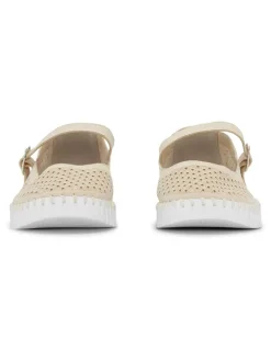 Spangenballerinas beige
