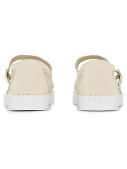 Spangenballerinas beige