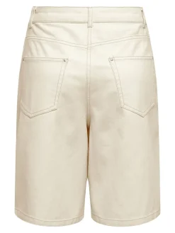 Spijkerbermuda beige