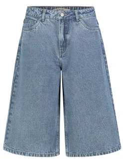 Spijkerbermuda blauw