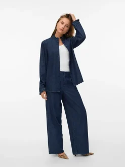 Spijkerblouse donkerblauw