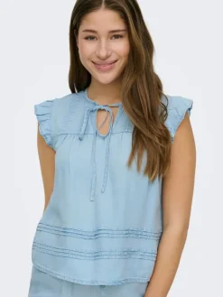 Spijkerblouse lichtblauw