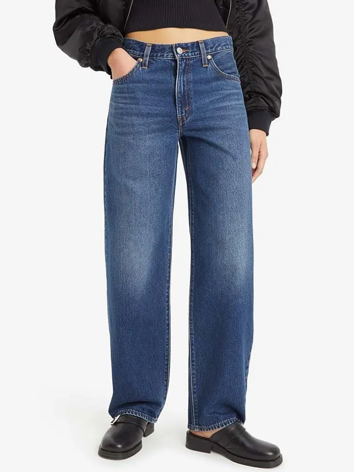 Spijkerbroek - baggy fit - blauw