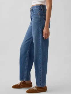 Spijkerbroek - Barrel fit - blauw
