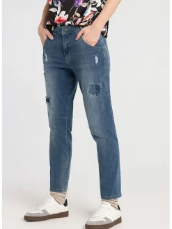 Spijkerbroek - boyfriend fit - blauw