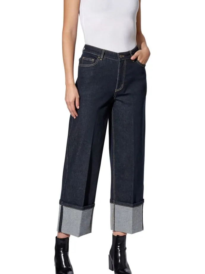 Spijkerbroek - comfort fit - donkerblauw