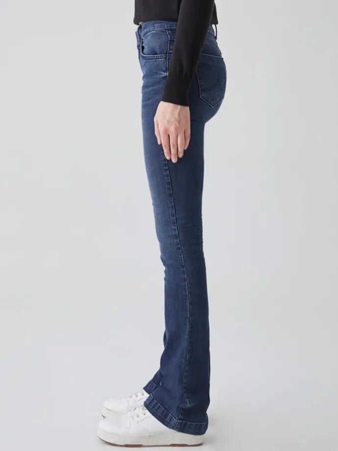Spijkerbroek "Fallon" - flare fit - donkerblauw