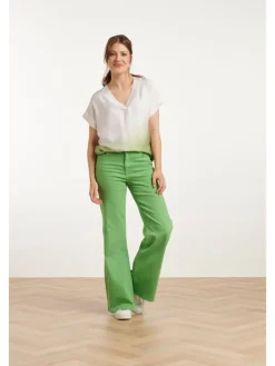Spijkerbroek - flared fit - groen