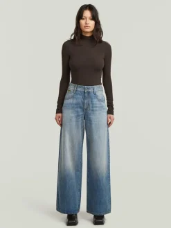 Spijkerbroek - loose fit - blauw
