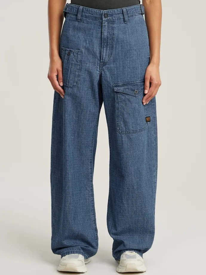Spijkerbroek - loose fit - blauw