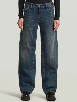 Spijkerbroek - loose fit - donkerblauw
