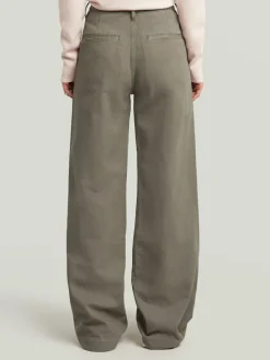 Spijkerbroek - loose fit - kaki