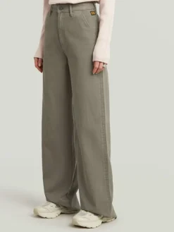 Spijkerbroek - loose fit - kaki