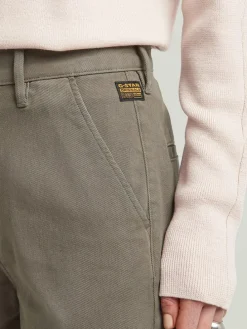 Spijkerbroek - loose fit - kaki